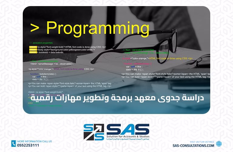دراسة جدوى معهد برمجة وتطوير مهارات رقمية